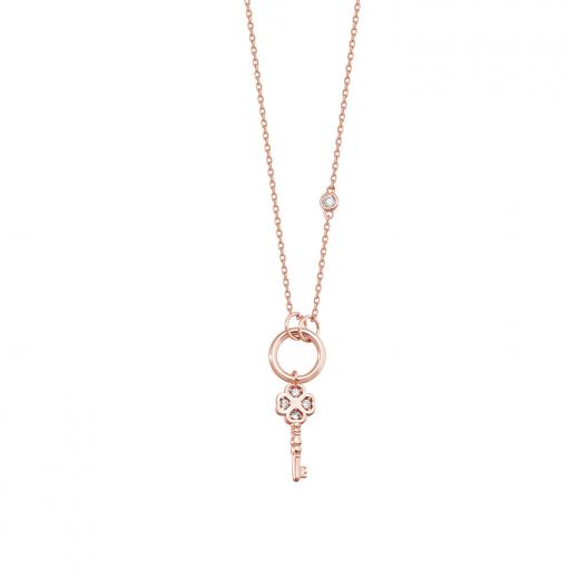 925 Sterling Silver Necklace Key Design