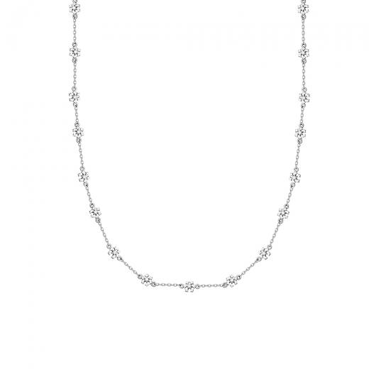 925 Sterling Silver Necklace Snowflake Design