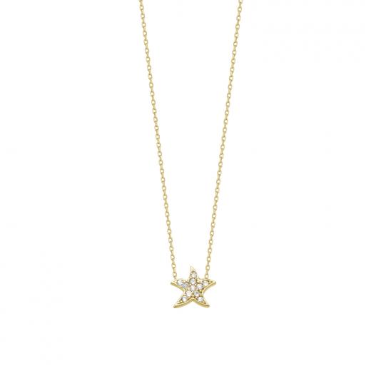 925 Sterling Silver Necklace Starfish Design