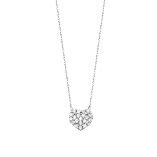 925 Sterling Silver Necklace Heart Design