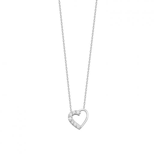 925 Sterling Silver Necklace Heart Design