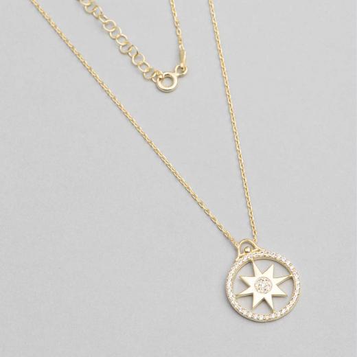 925 Sterling Silver Necklace Star Design