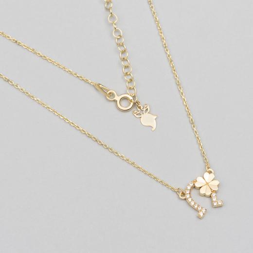 925 Sterling Silver Necklace Luck Symbol