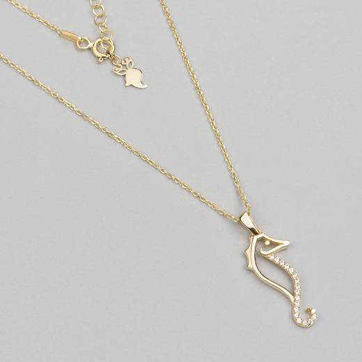 925 Sterling Silver Necklace Sea Horse Necklage