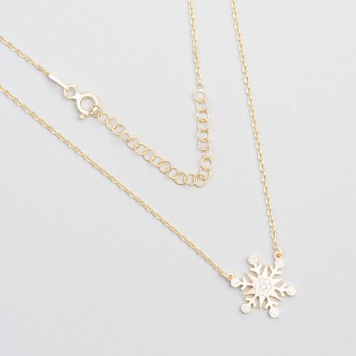 925 Sterling Silver Snowflake Symbol Special Design Necklace