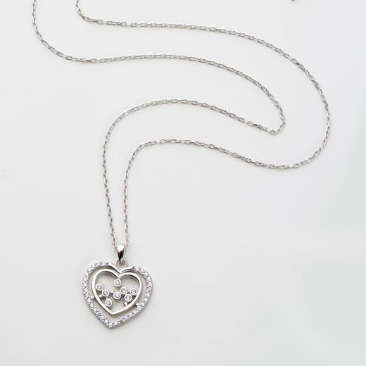 925 Sterling Silver Necklace Heart Minimal Design
