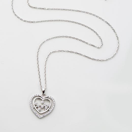 925 Sterling Silver Necklace Heart Minimal Design