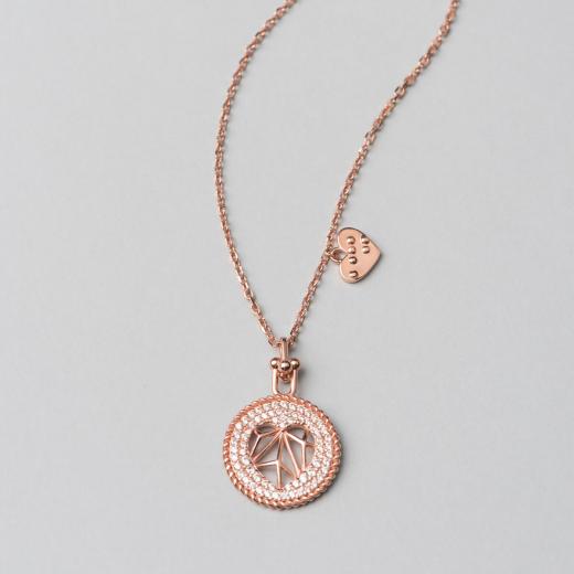 925 Sterling Silver Necklace Heart Design Zircon Stone