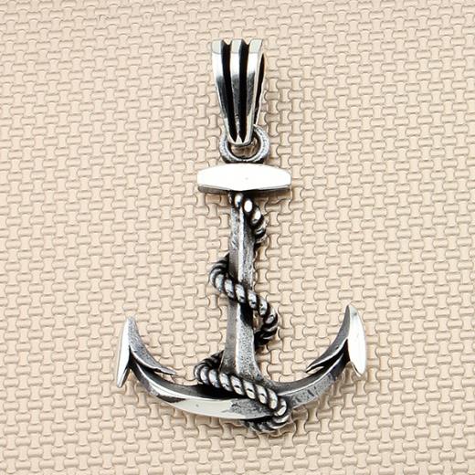 Anchor Design Men Pendant 925 Sterling 