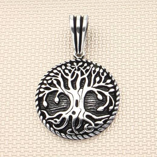 Tree of Life Design Men Pendant 925 Sterling