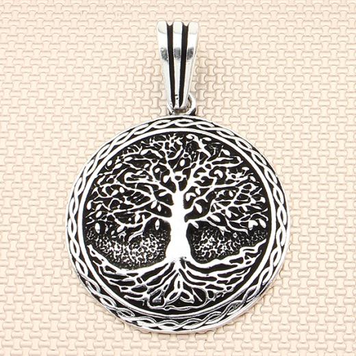 Tree of Life Design Men Pendant 925 Sterling