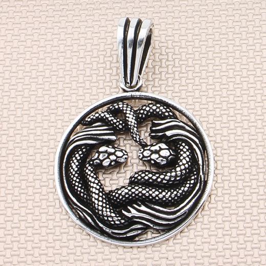 Snake Design Men Pendant 925 Sterling