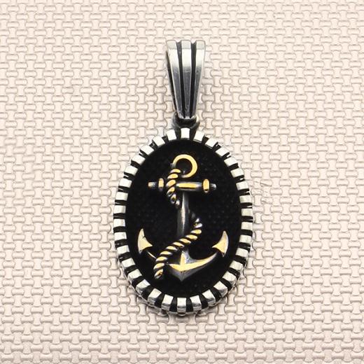 Anchor Design Men Pendant 925 Sterling 