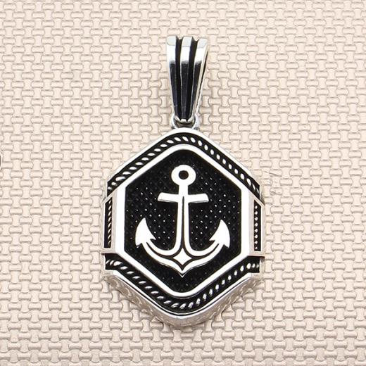 Anchor Design Men Pendant 925 Sterling 