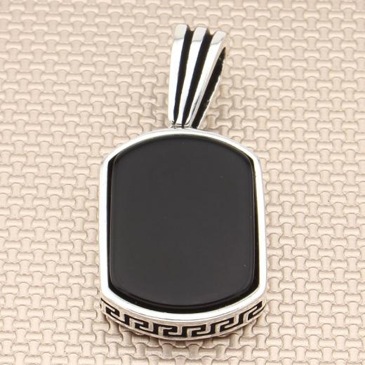 Men Pendant Onyx Stone 925 Sterling