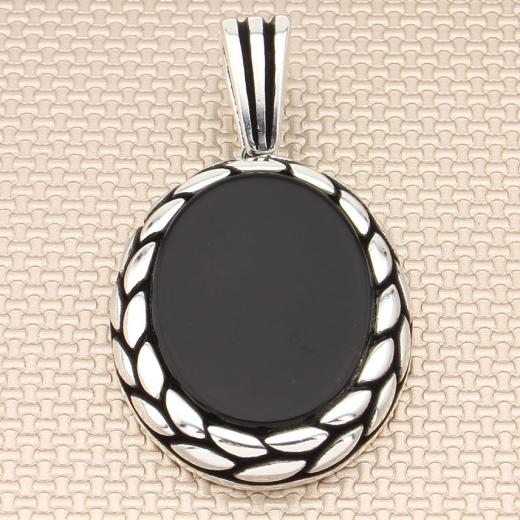 Men Pendant Onyx Stone 925 Sterling