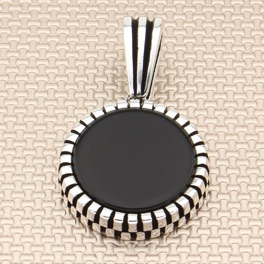 Men Pendant Onyx Stone 925 Sterling