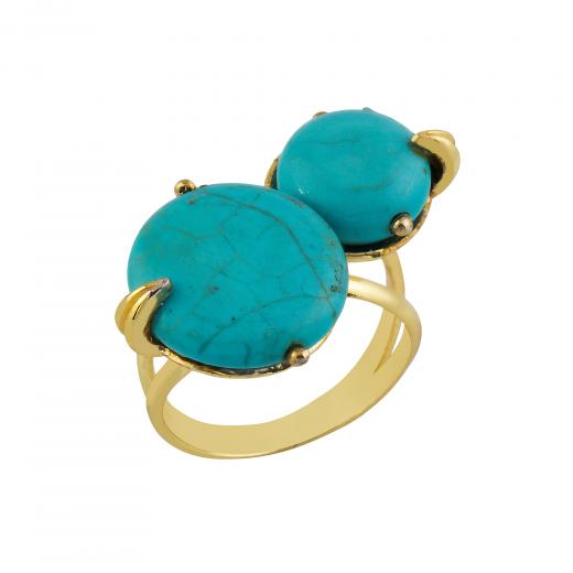 Silver Ring Turquoise Collection Natural Stone 925 Sterling