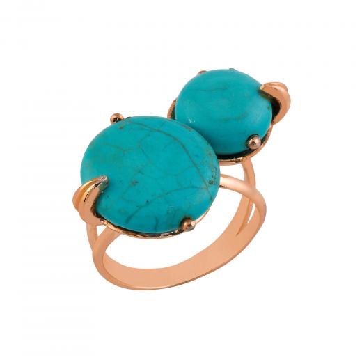 Silver Ring Turquoise Collection Natural Stone 925 Sterling